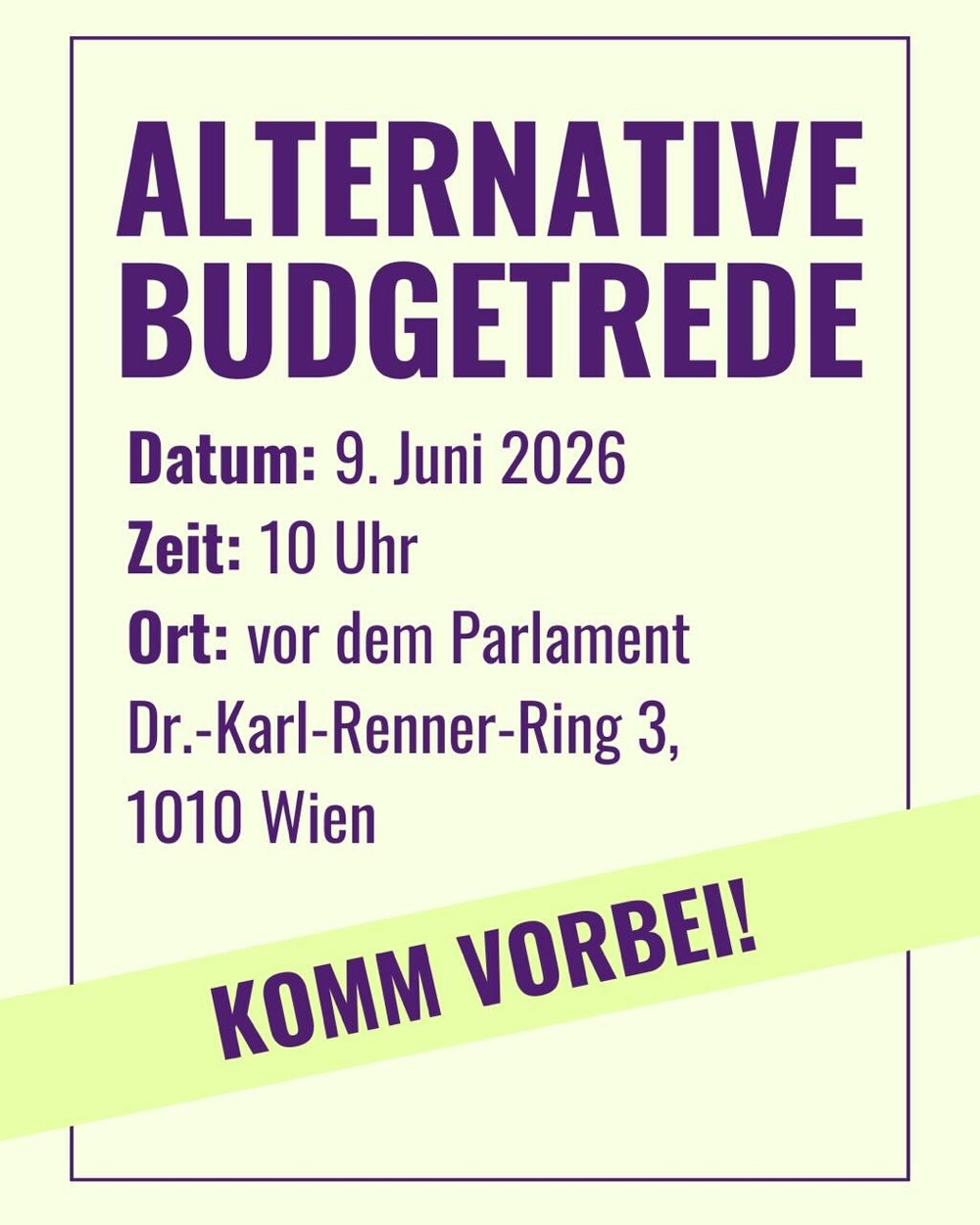 Text aus Einladung und Aufruf 